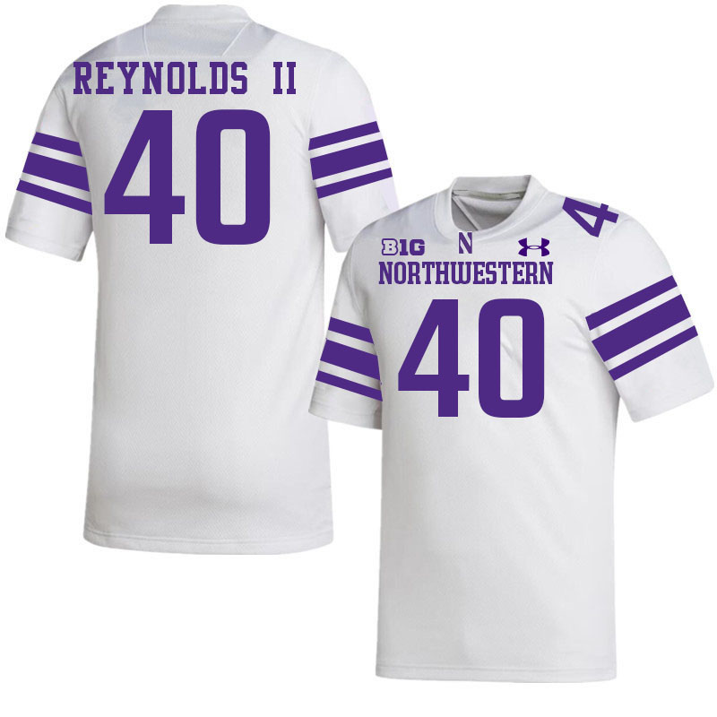 Northwestern Wildcats #40 Jason Reynolds II College Football Jerseys Stitched-White